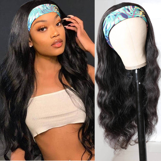 Affordable Body Wave Human Hair Headband Wigs Glueless Beginner Friendly Wigs