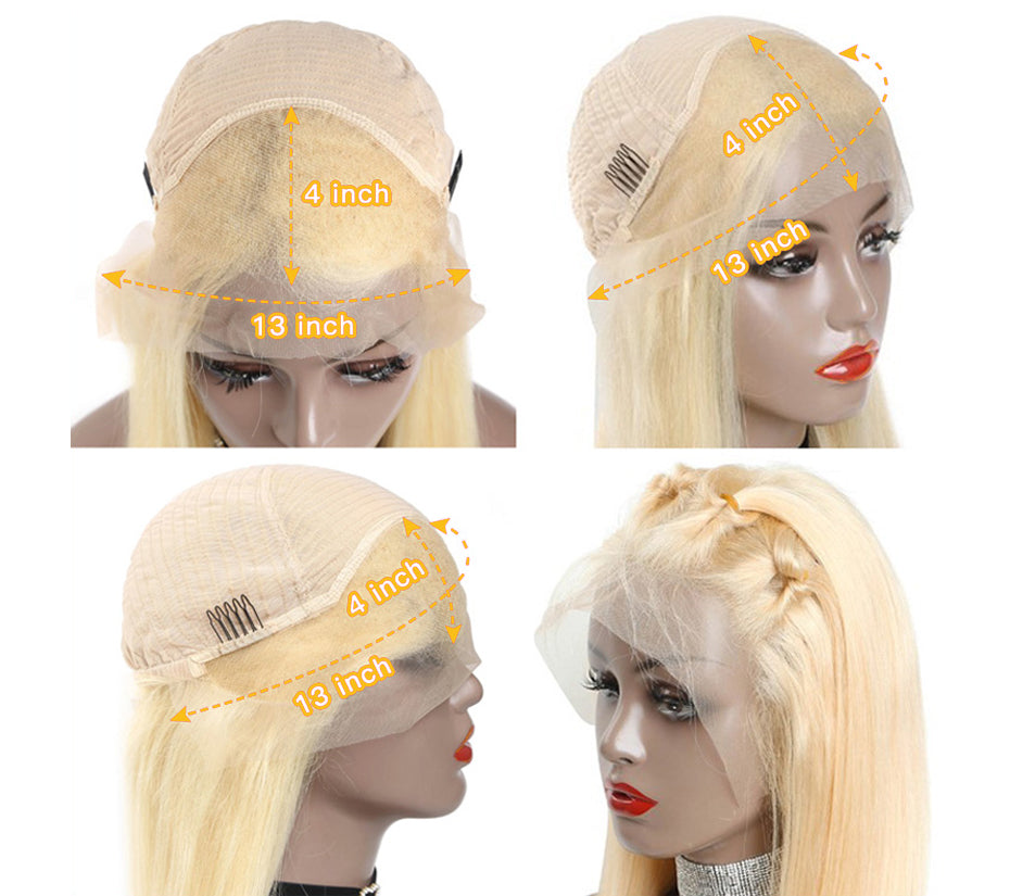 16-30Inch Half Blonde&Half Black/Half Pink&Half Red 13x4 Lace Front Wigs