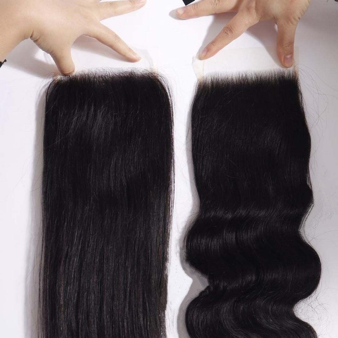 Swiss HD Lace 4x4 Closure with 3pcs 12A Bundles Multiple Texture