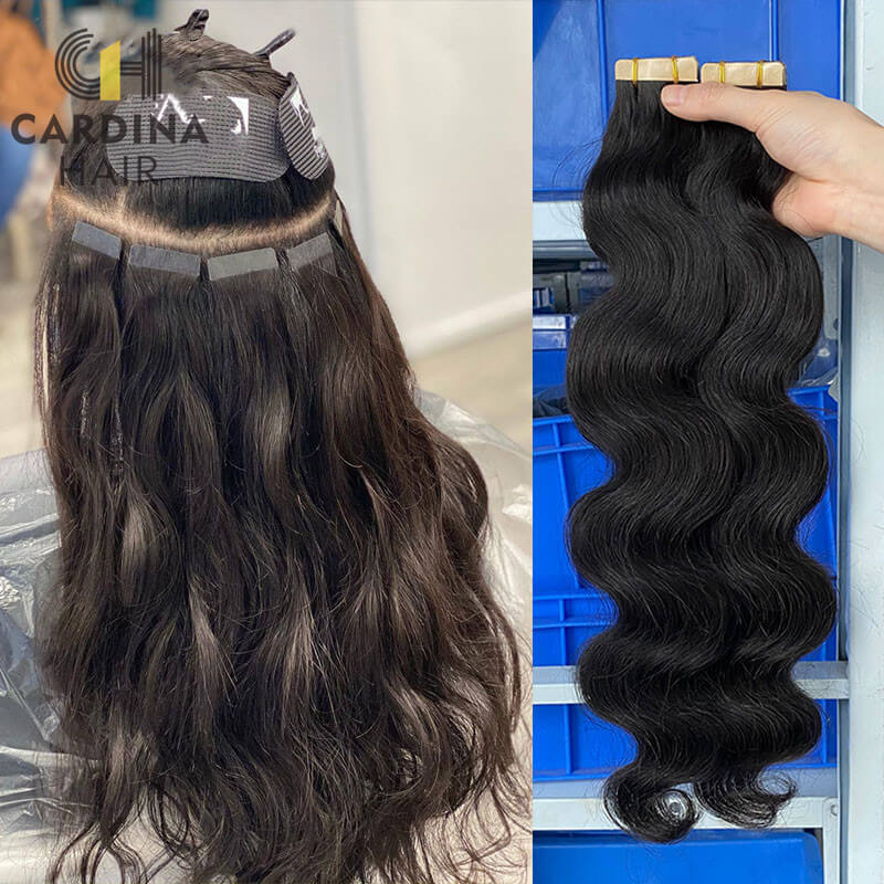 Wigssss Body Wave Tape In Human Hair Extensions Skin Weft Hair Extensions