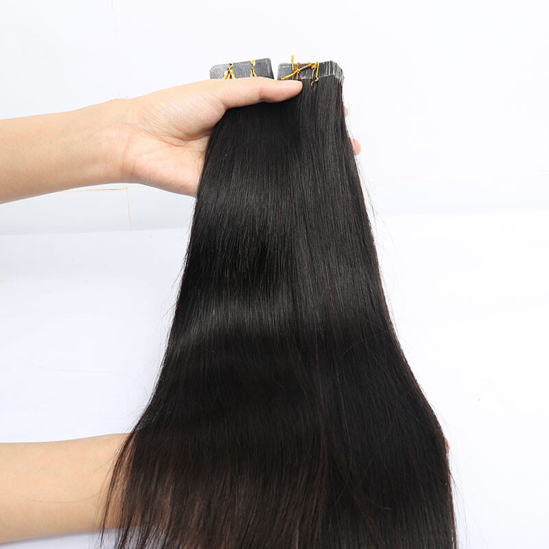 Wigssss Straight Tape In Human Hair Extensions Skin Weft Hair Extensions