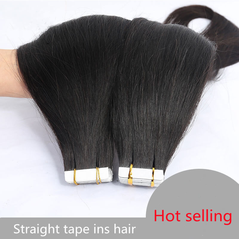 Wigssss Straight Tape In Human Hair Extensions Skin Weft Hair Extensions