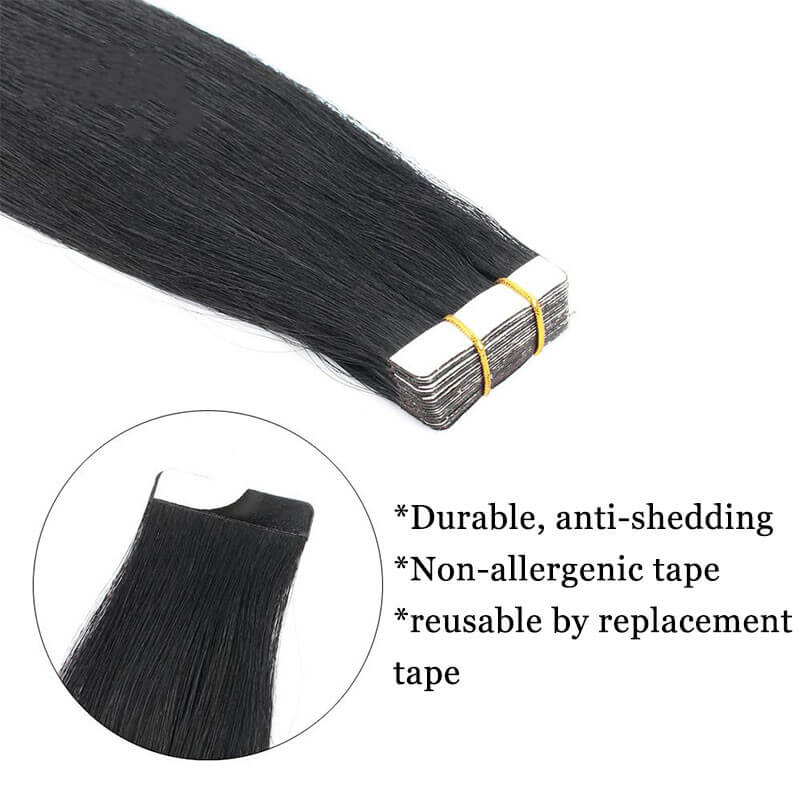 Wigssss Straight Tape In Human Hair Extensions Skin Weft Hair Extensions