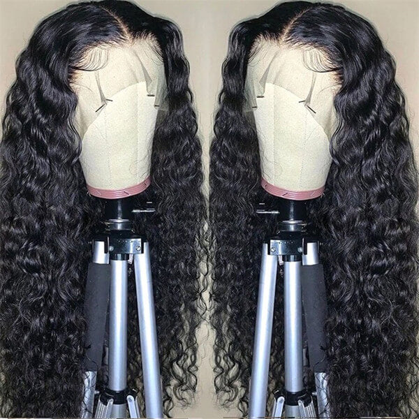 Super Nartual Swiss HD Lace Front Deep Wave 100% Virgin Human Hair Wig