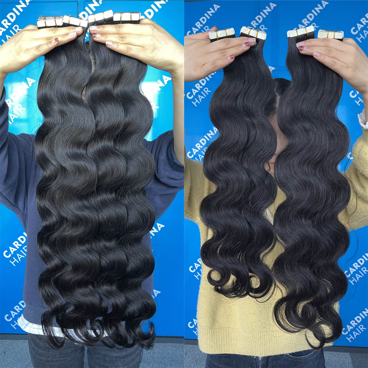 Wigssss Body Wave Tape In Human Hair Extensions Skin Weft Hair Extensions